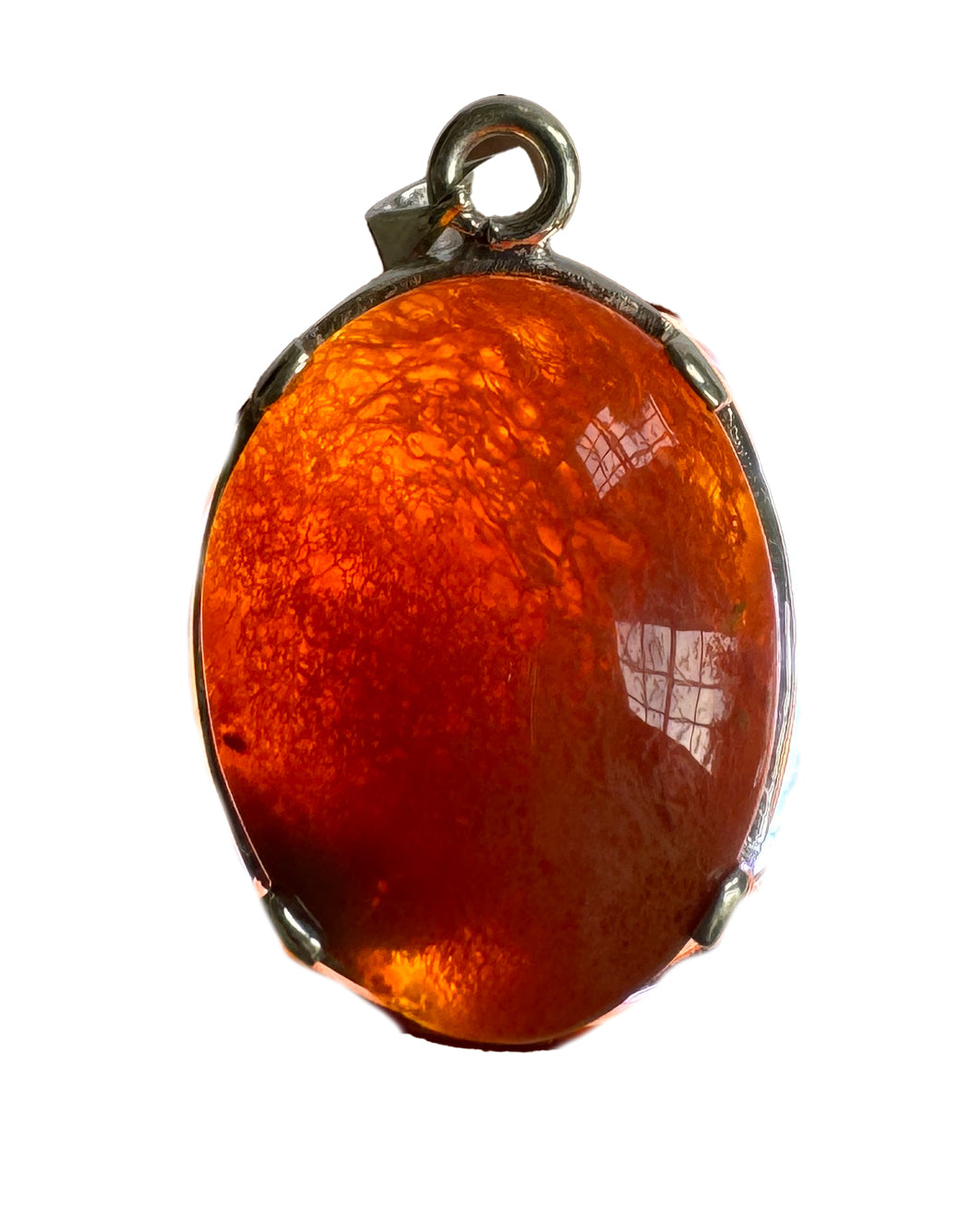 Mossy Red Aqeeq Pendant